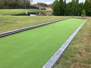 Bocce ball courts artificial turf installation in Tampa Bay